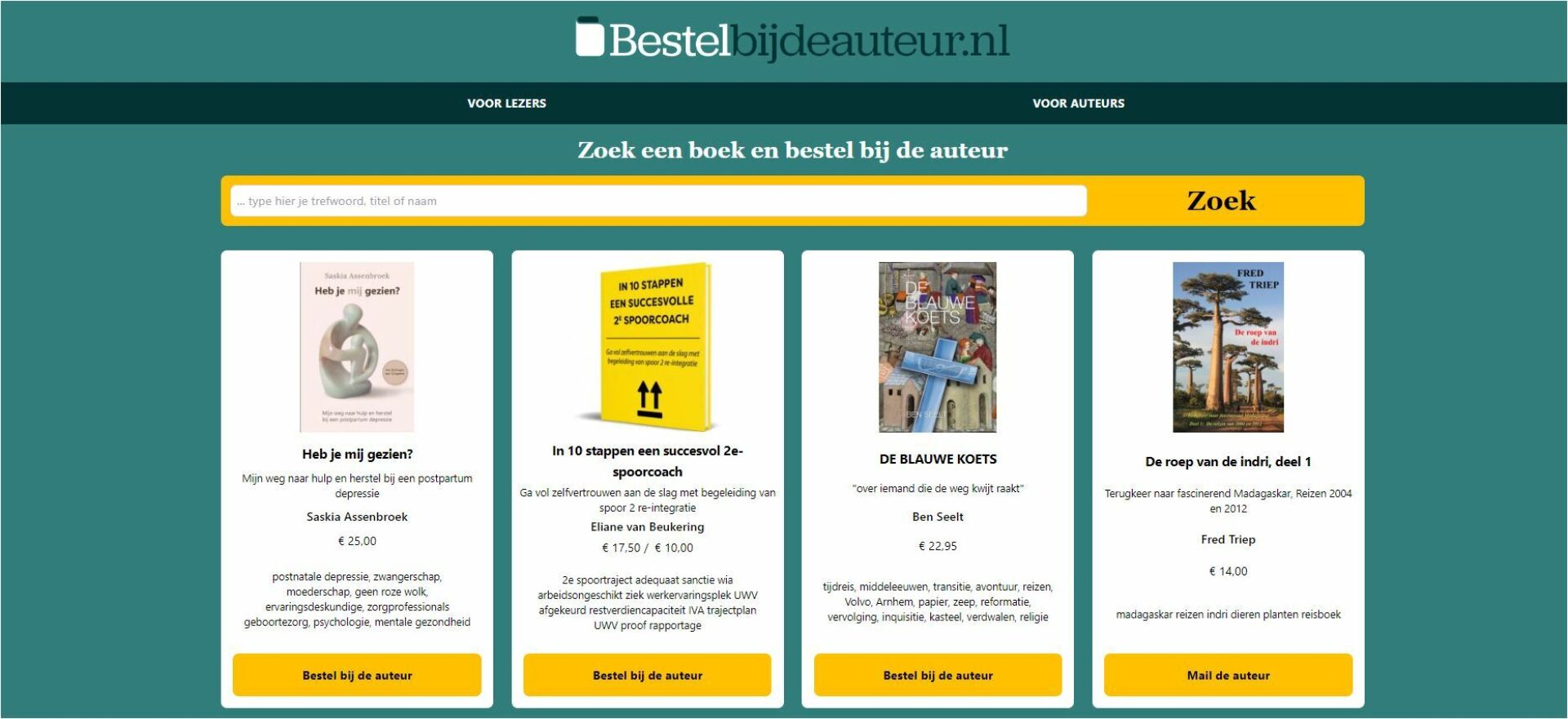 Een boek bestellen met een feestje