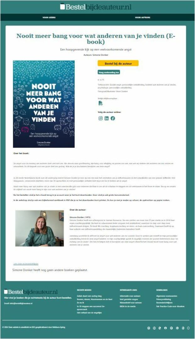 Een boek bestellen met een feestje