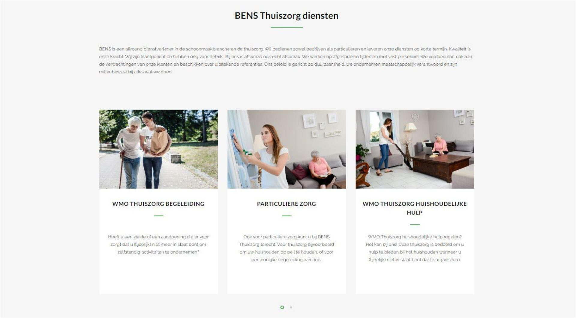 Website voor Bens Diensten