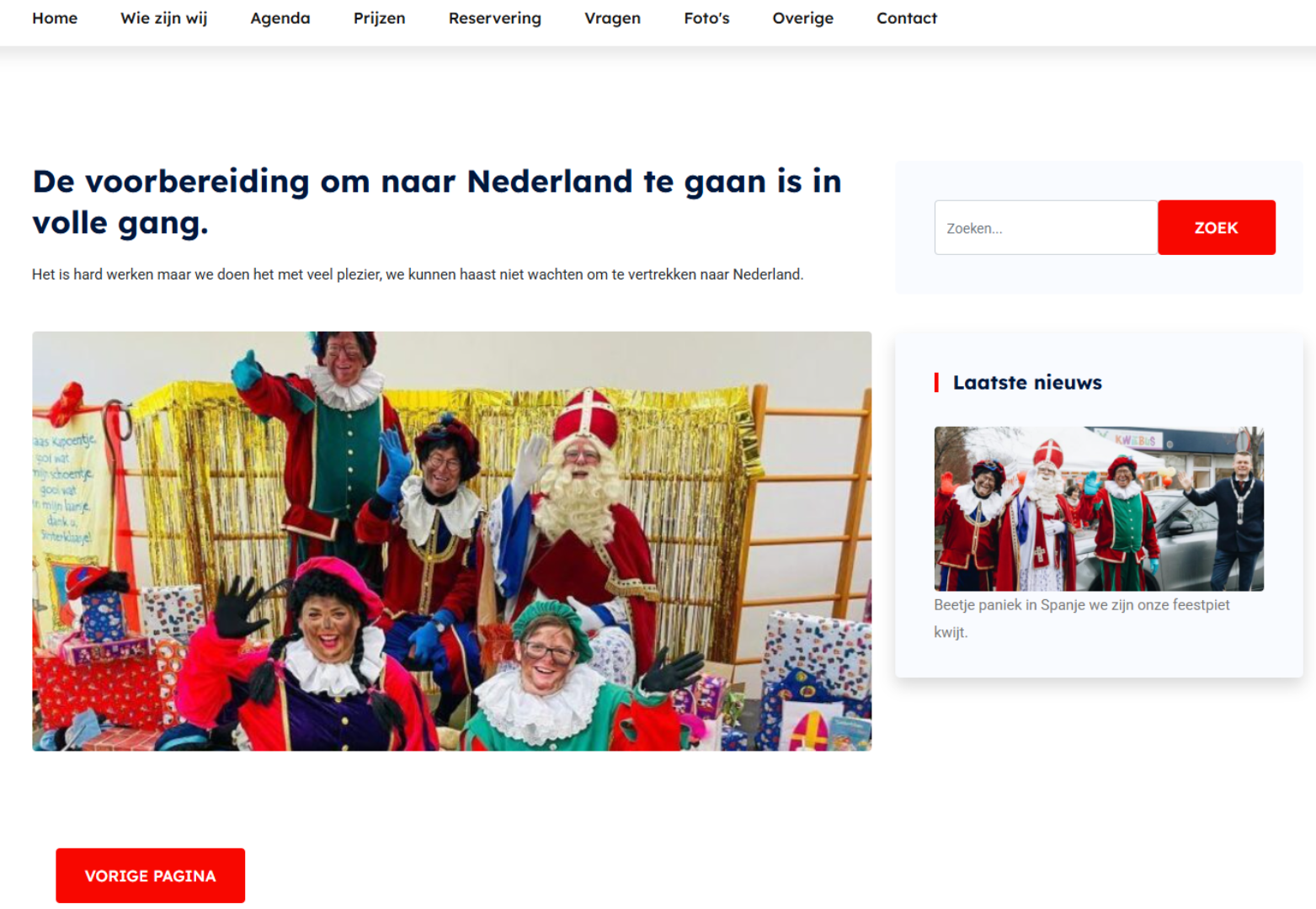 Website voor Sinterklaas Gouda