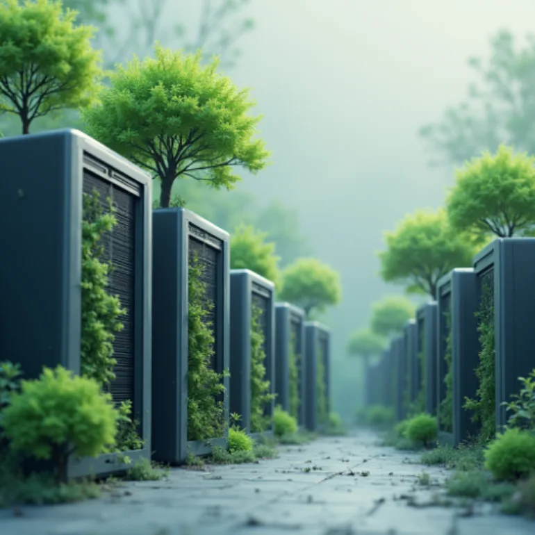 Servers met groene hosting en bomen ipv black friday