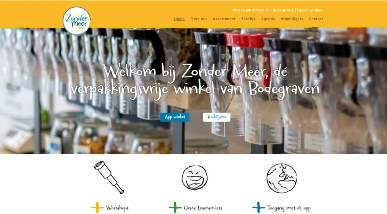 Zonder Meer verpakkingsvrije winkel in bodegraven portfolio webburo spring horizontaal 1