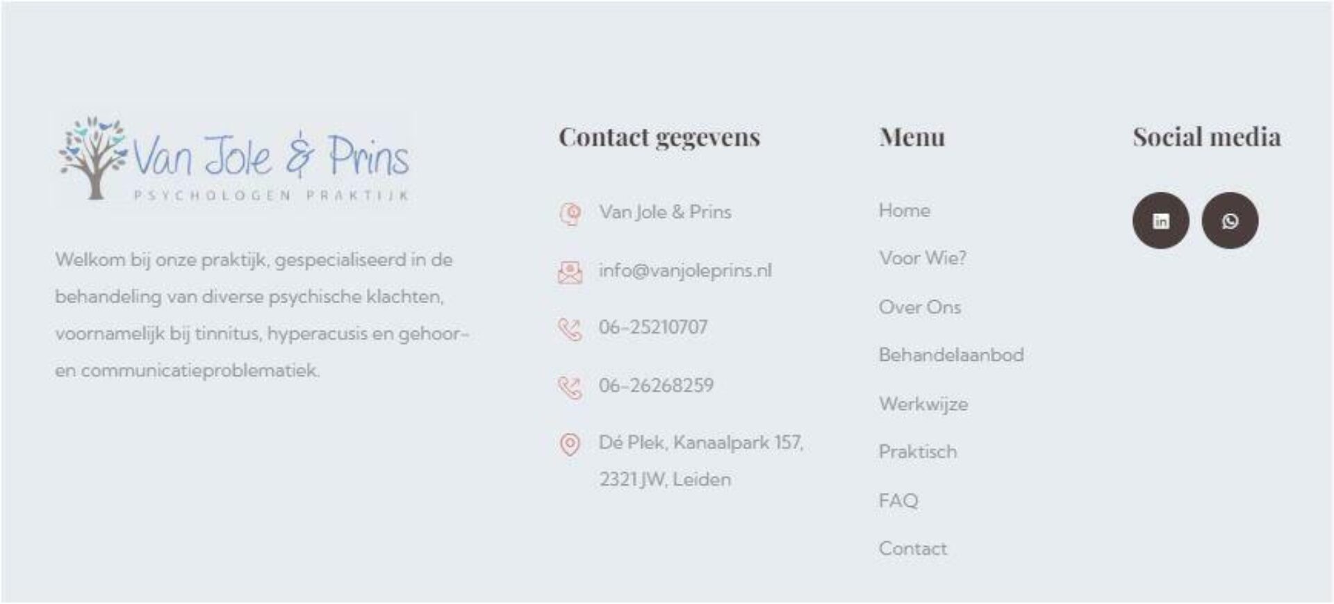 Toegankelijke website voor psychologen praktijk