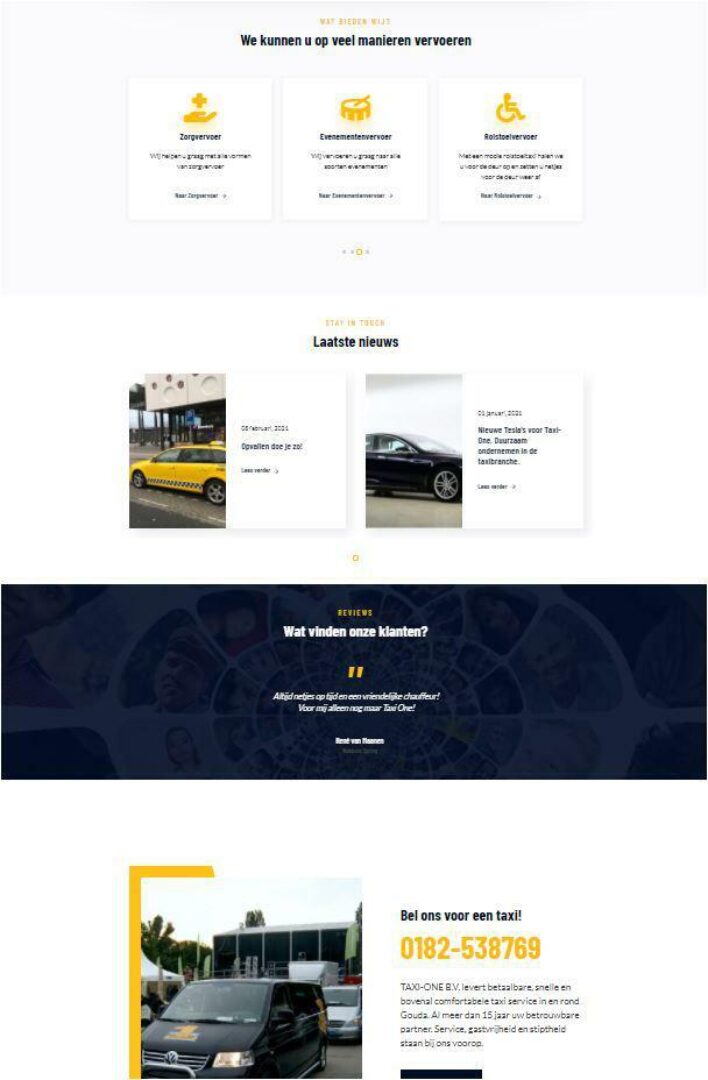 Website met prijsberekening