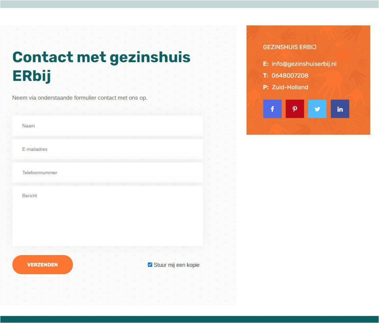 Website voor Gezinshuis ERbij