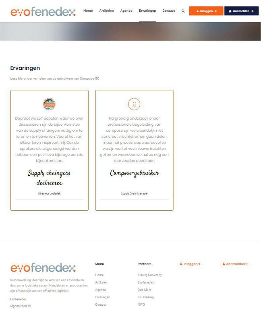 Nieuwe website voor Evofenedex