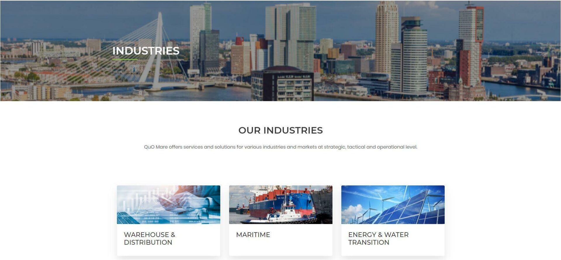 Bedrijfswebsite voor Quomare