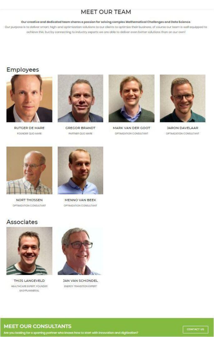 Bedrijfswebsite voor Quomare