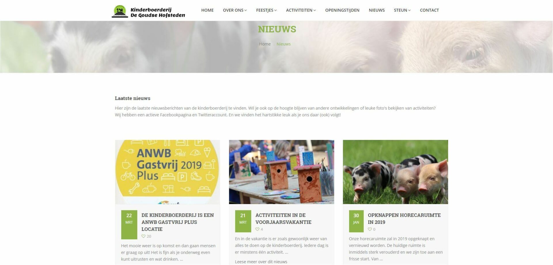 Website voor Kinderboerderij Gouda