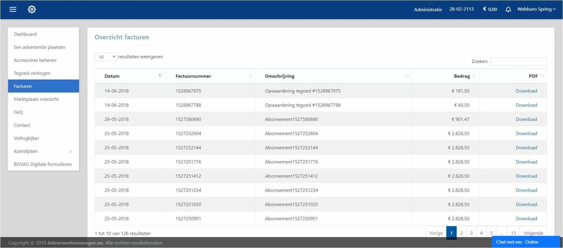 Advertentiemanager voor Ardevi Internet