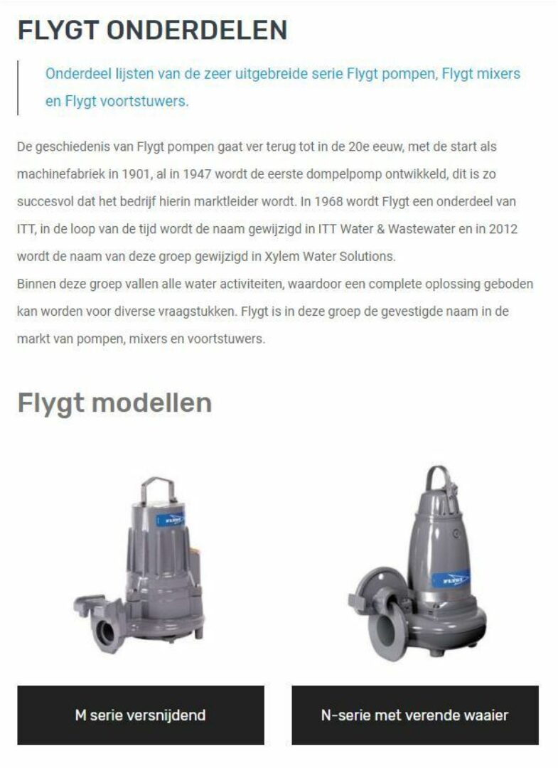 Pompdirect onderdelen