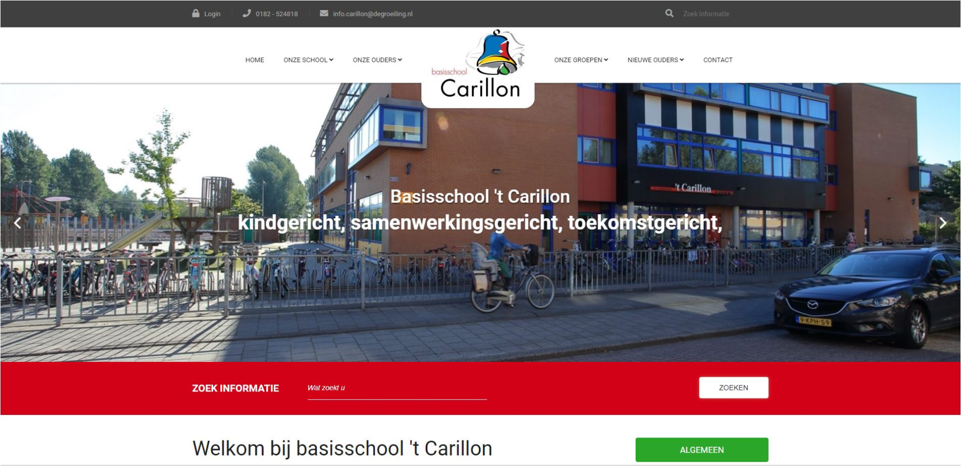 Website voor Basisschool 't Carillon