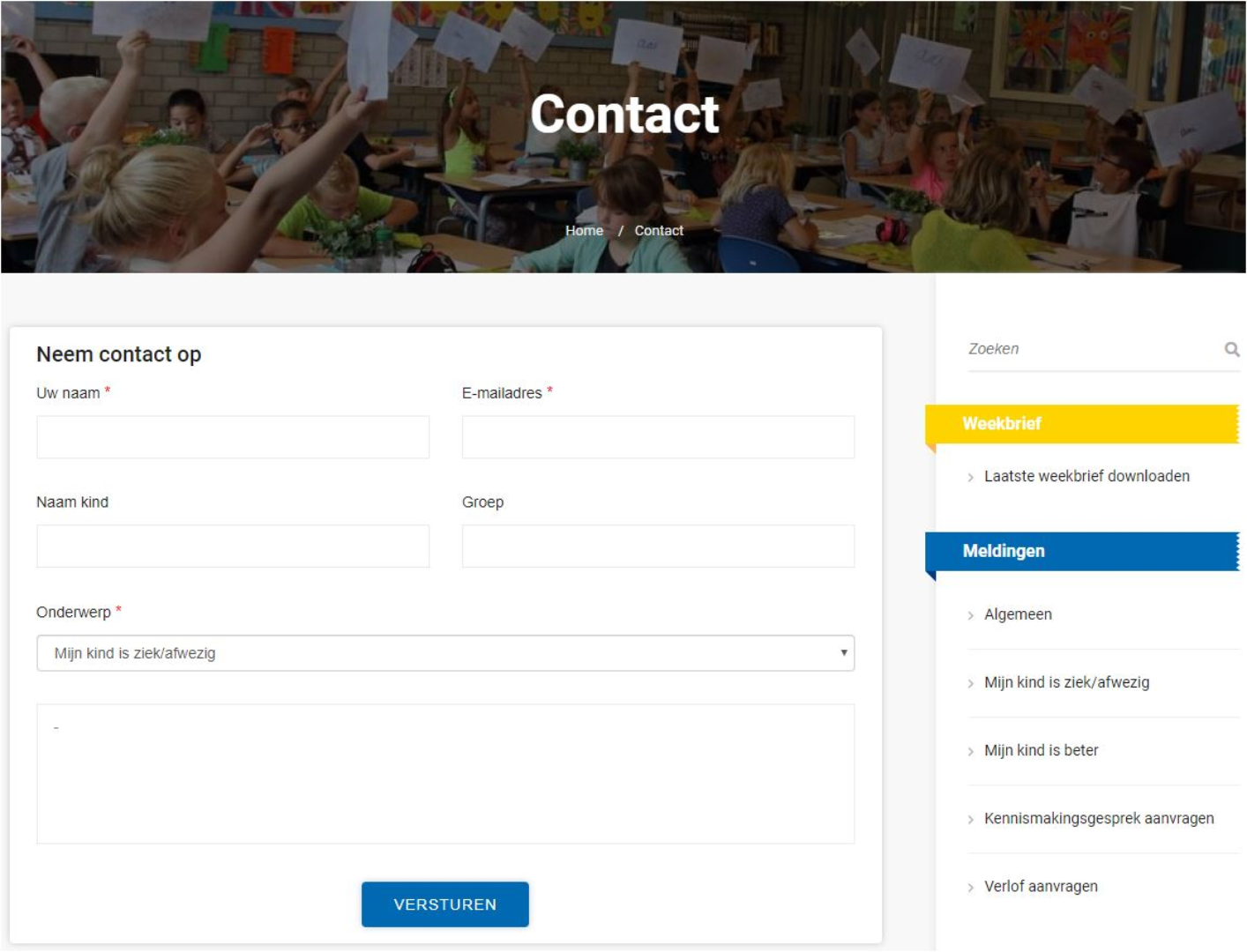 Website voor Basisschool 't Carillon