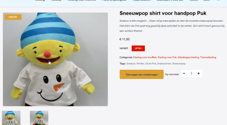 Stiksels en Prints shop detailpagina portfolio door Webburo Spring breed2