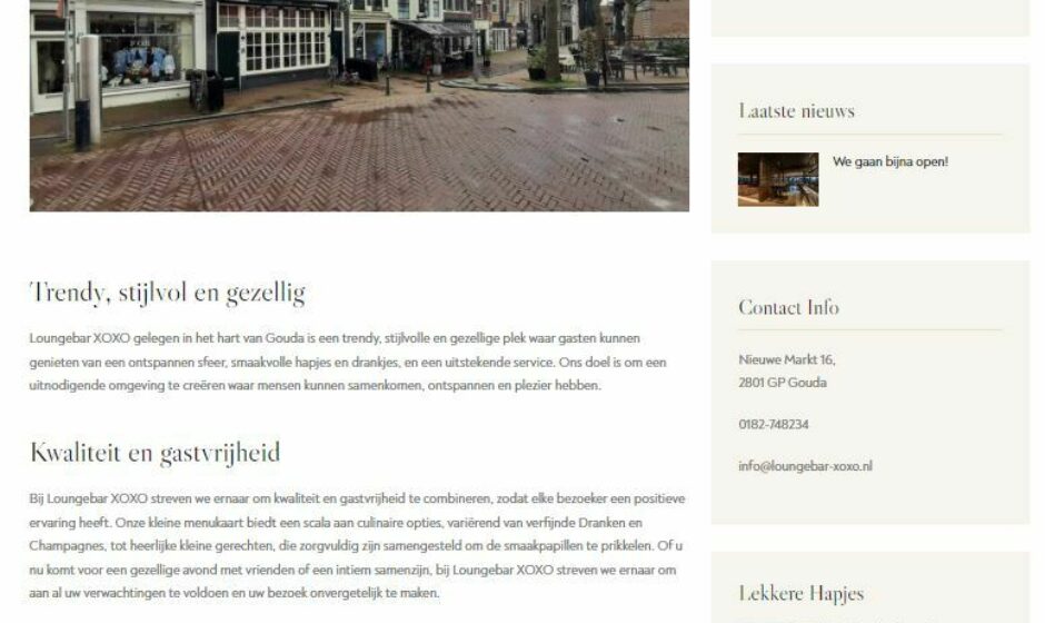 Cafe loungebar XOXO Gouda portfolio webburo spring verticaal 1